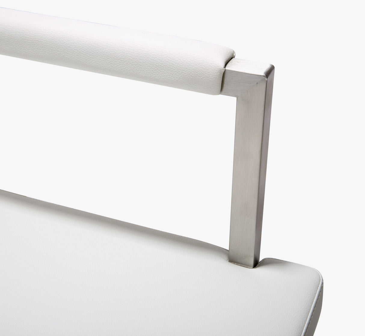 Director Performance Vegan Leather Stool with Silver Base by TOV Furniture at Eve Furniture