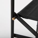 Direttore 19.3L x 19.3W x 40.2H Black Leather W/Black Frame Counter Stool by Mercana at Eve Furniture