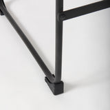 Direttore 19.3L x 19.3W x 40.2H Black Leather W/Black Frame Counter Stool by Mercana at Eve Furniture