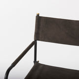 Direttore 19.3L x 19.3W x 40.2H Brown/Gray Suede W/ Metal Frame Counter Stool by Mercana at Eve Furniture