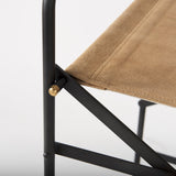 Direttore 19.3L x 19.3W x 44.1H Brown Leather Seat W/Black Iron Frame Bar Stool by Mercana at Eve Furniture
