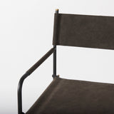 Direttore 19.3L x 19.3W x 44.1H Brown/Gray Suede W/ Metal Frame Bar Stool by Mercana at Eve Furniture