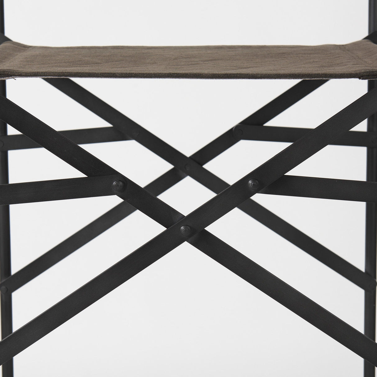 Direttore 19.3L x 19.3W x 44.1H Brown/Gray Suede W/ Metal Frame Bar Stool by Mercana at Eve Furniture