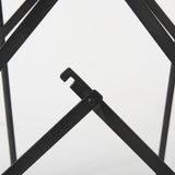 Direttore Black Leather W/Black Frame Counter Stool by Mercana at Eve Furniture
