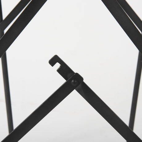 Direttore Black Leather W/Black Frame Counter Stool by Mercana at Eve Furniture