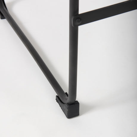 Direttore Black Leather W/Black Frame Counter Stool by Mercana at Eve Furniture