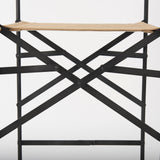 Direttore Brown Leather Seat W/Black Iron Frame Bar Stool by Mercana at Eve Furniture