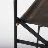 Direttore Brown/Gray Suede W/ Metal Frame Bar Stool by Mercana at Eve Furniture