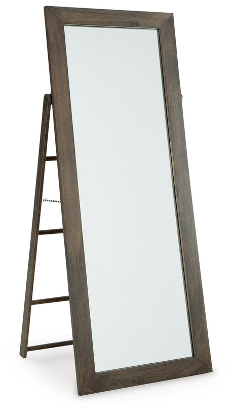 Dirkins Brown Floor Mirror by Ashley at Eve Furniture