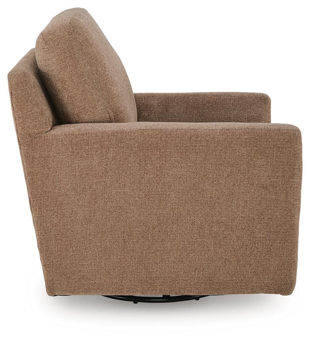 Dishford Cinnamon Swivel Accent Chair by Ashley at Eve Furniture