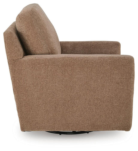 Dishford Cinnamon Swivel Accent Chair by Ashley at Eve Furniture