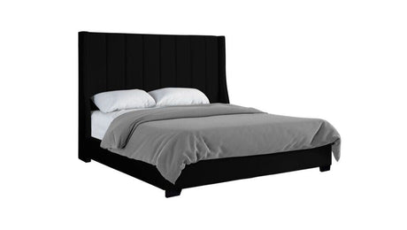 Dispson Black King Panel Bed by Happy Homes at Eve Furniture