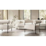 District Accent Chair in Ivory Boucle Fabric by Diamond Sofa at Eve Furniture