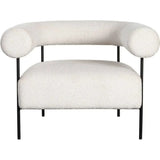 District Accent Chair in Ivory Boucle Fabric by Diamond Sofa at Eve Furniture