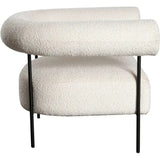 District Accent Chair in Ivory Boucle Fabric by Diamond Sofa at Eve Furniture