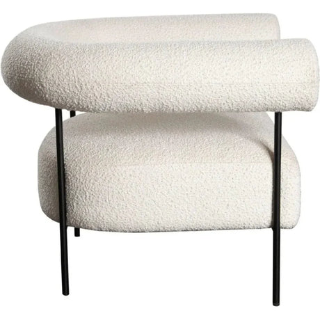 District Accent Chair in Ivory Boucle Fabric by Diamond Sofa at Eve Furniture
