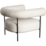 District Accent Chair in Ivory Boucle Fabric by Diamond Sofa at Eve Furniture