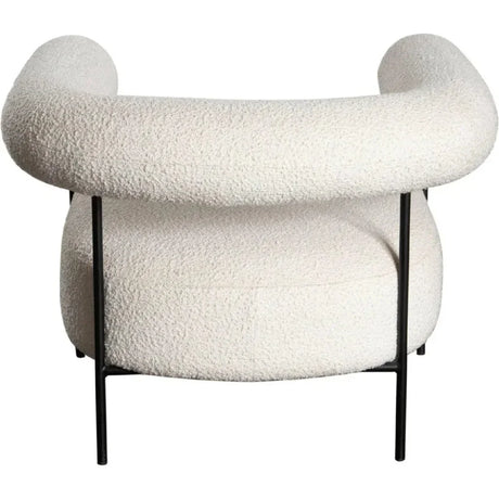 District Accent Chair in Ivory Boucle Fabric by Diamond Sofa at Eve Furniture