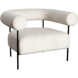 District Accent Chair in Ivory Boucle Fabric by Diamond Sofa at Eve Furniture