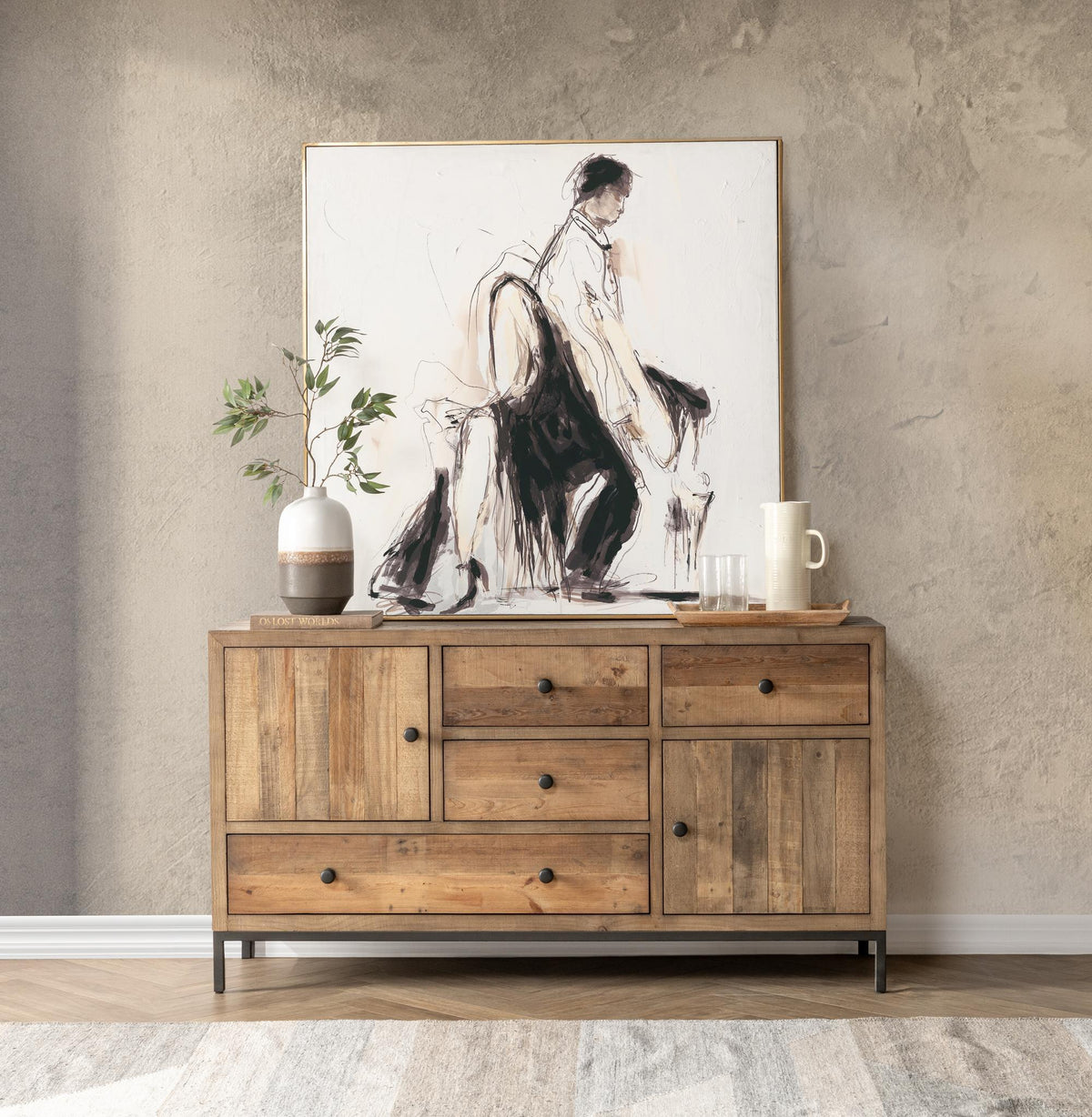 Dita 4 Drawer 2 Door Buffet by Classic Home at Eve Furniture