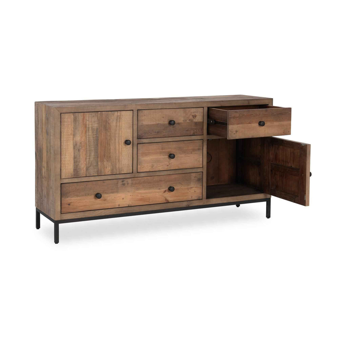 Dita Natural Pine 4 Drawer 2 Door Buffet by Classic Home at Eve Furniture