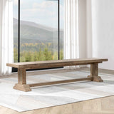 Dita Natural Pine Dining Bench by Classic Home at Eve Furniture