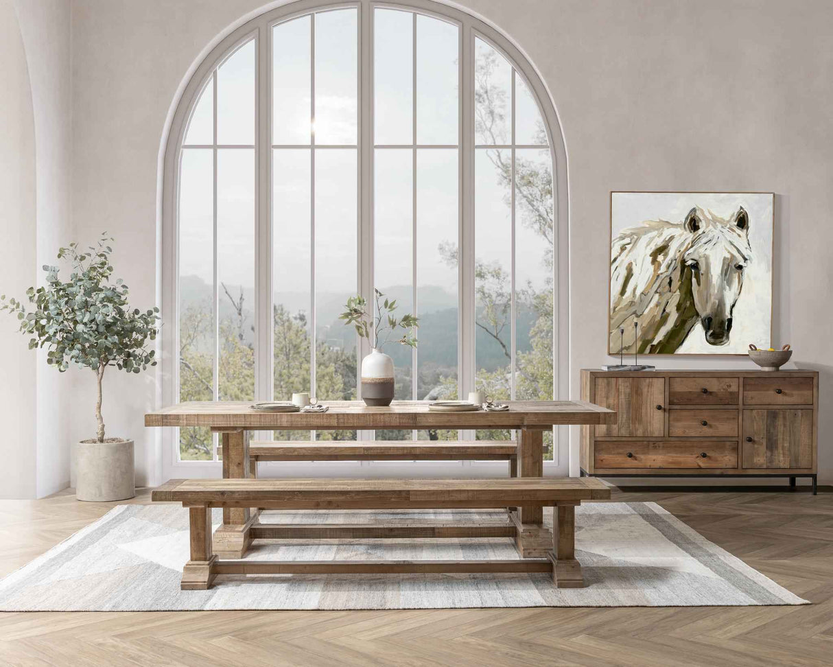 Dita Natural Pine Dining Table by Classic Home at Eve Furniture