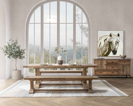 Dita Natural Pine Dining Table by Classic Home at Eve Furniture