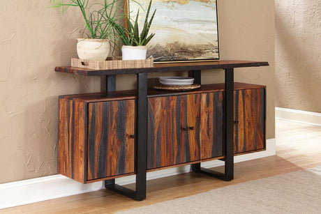 Ditman 4-door Sheesham Solid Wood Sideboard Buffet Grey by Coaster at Eve Furniture