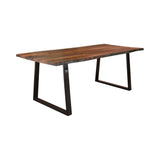 Ditman Gray Sheesham/Black Live Edge Dining Table by Coaster at Eve Furniture