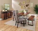 Ditman Gray Sheesham/Black Live Edge Dining Table by Coaster at Eve Furniture