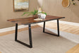 Ditman Gray Sheesham/Black Live Edge Dining Table by Coaster at Eve Furniture