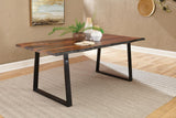 Ditman Gray Sheesham/Black Live Edge Dining Table by Coaster at Eve Furniture