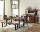 Ditman Gray Sheesham/Black Live Edge Dining Table