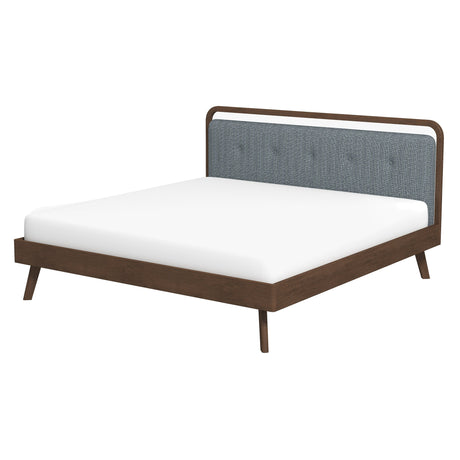 Divan Solid Wood King Bed with Fabric Upholstered Headboard by Ashcroft Furniture at Eve Furniture