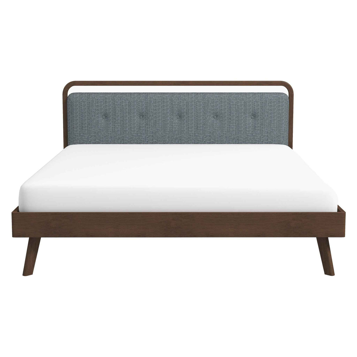 Divan Solid Wood King Bed with Fabric Upholstered Headboard by Ashcroft Imports at Eve Furniture