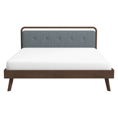 Divan Solid Wood King Bed with Fabric Upholstered Headboard by Ashcroft Furniture at Eve Furniture