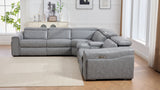 Divani Grey 7-Piece Power Reclining Sectional by New Era Innovations at Eve Furniture