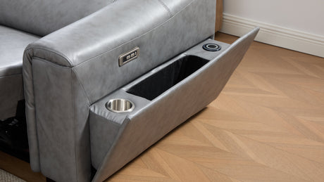 Divani Grey 7-Piece Power Reclining Sectional by New Era Furniture US at Eve Furniture