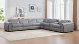 Divani Grey 7-Piece Power Reclining Sectional by New Era Innovations at Eve Furniture