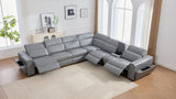 Divani Grey 7-Piece Power Reclining Sectional by New Era Innovations at Eve Furniture