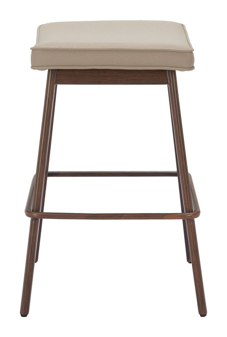 Divat Beige & Walnut Counter Stool (Set of 2) by Zuomod at Eve Furniture