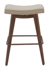 Divat Beige & Walnut Counter Stool (Set of 2) by Zuomod at Eve Furniture