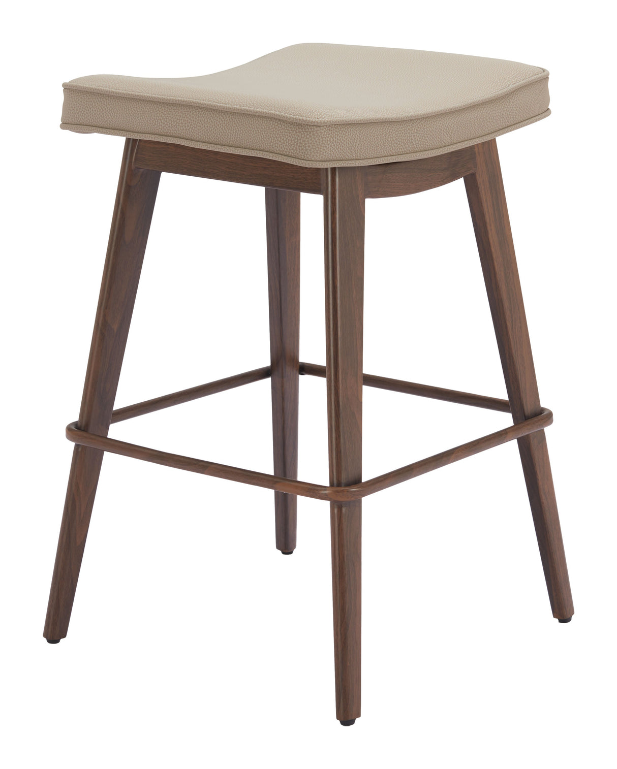Divat Beige & Walnut Counter Stool (Set of 2) by Zuomod at Eve Furniture