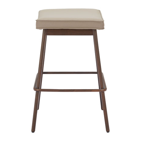 Divat Counter Stool Beige & Walnut by Zuomod at Eve Furniture
