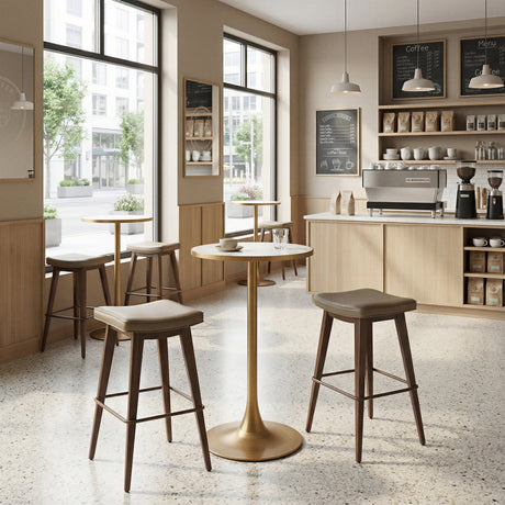 Divat Taupe & Walnut Barstool (Set of 2) by Zuomod at Eve Furniture