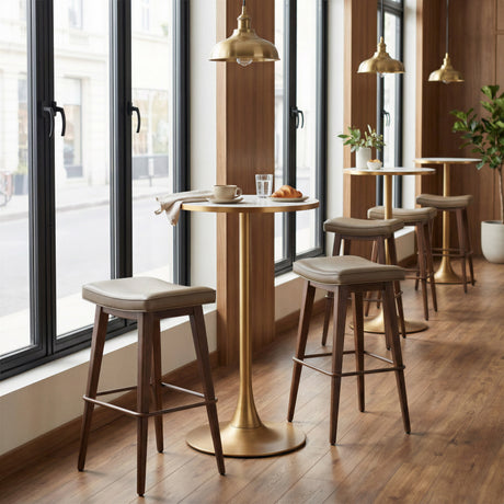 Divat Taupe & Walnut Barstool (Set of 2) by Zuomod at Eve Furniture