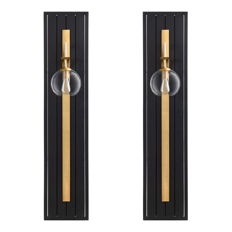 Dixon Black/Gold Wall Sconce (Set of 2) by Crestview at Eve Furniture