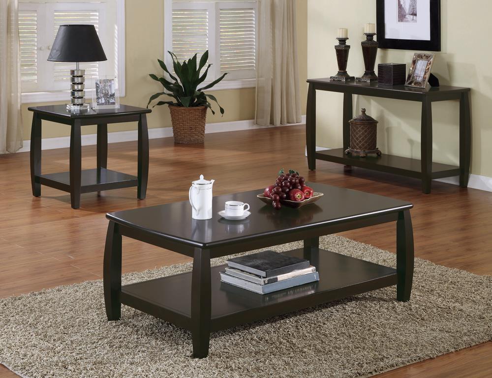 Dixon Espresso Rectangular Sofa Table with Lower Shelf by Coaster at Eve Furniture
