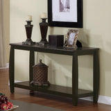 Dixon Rectangular Sofa Table with Lower Shelf Espresso